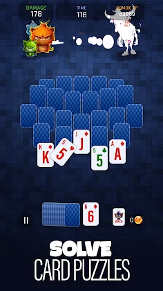 Solitaire Cats vs Zombies - Screenshot 4