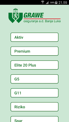 Android application GRAWE Tarife BL screenshort