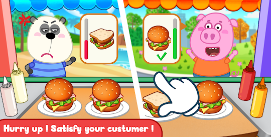 Wolfoo Cooking Game - Sandwich
