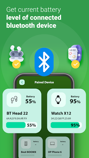 Screenshot of Battery Level Bluetooth/Phone