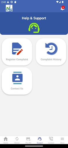 Shravan Broadband Customer App Screen 3