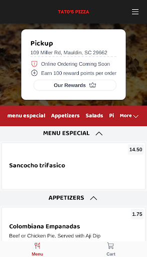 Tatos Pizza Screen 2