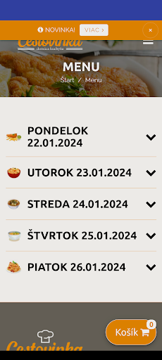 Android application Cestovinka screenshort