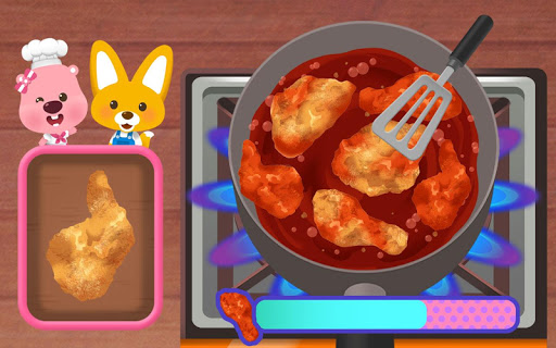 Screenshot of 뽀로로 양념치킨 만들기 - 루피의 요리, 주방, 요리사