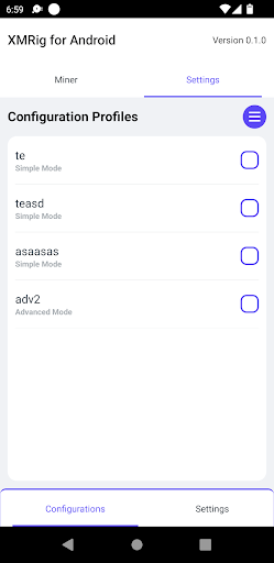 XMRig for Android Screen 3