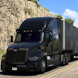 us truck simulator driving 3D icon