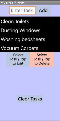 Tasklist Screen 2