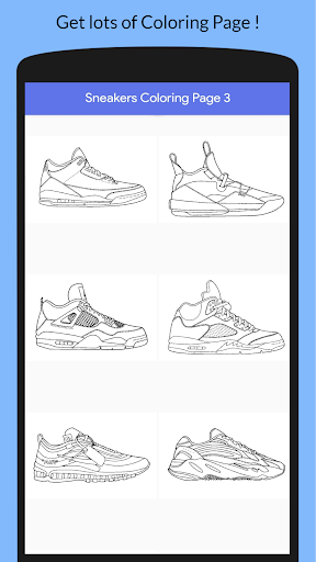 Android application Cool Sneakers Coloring Book screenshort