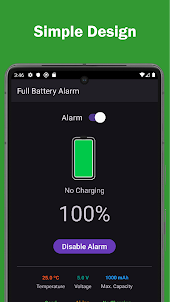 Full Battery Alarm