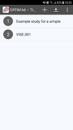 Android application ORTIM b6 screenshort