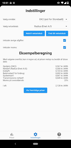 Elpriser Screen 2