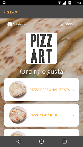 Android application Pizz'Art screenshort