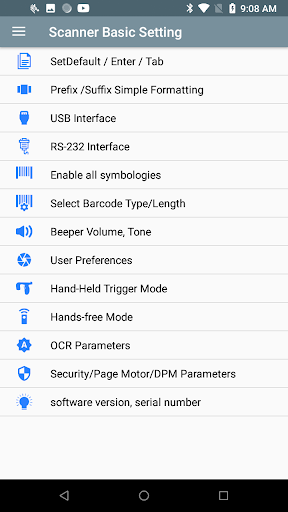 Zebra Scanner Setting App