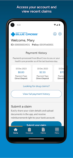 Android application SK Blue Cross: Group screenshort
