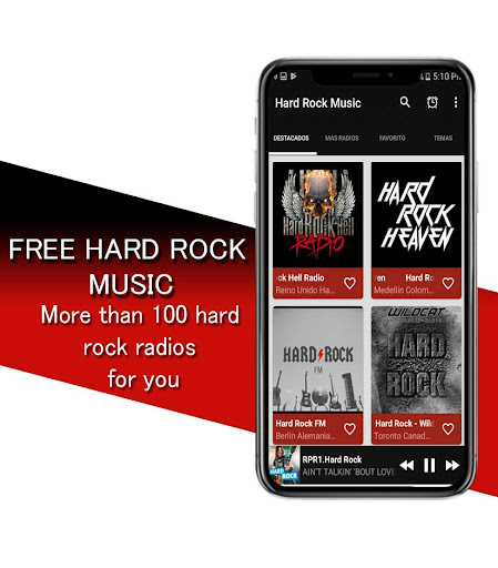 Android application Hard Rock Music app screenshort