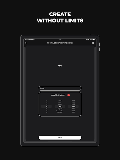 Minimalist Birthday Reminder screenshot 12