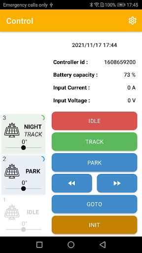 HeliosLite Tracker Control Screen 3