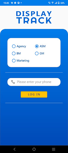 Android application Display Track screenshort