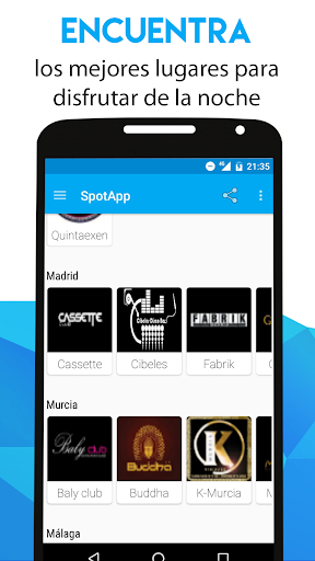 Android application SpotApp screenshort