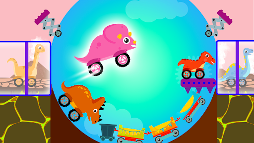 Android application Dino Cars Hills Racing Games screenshort