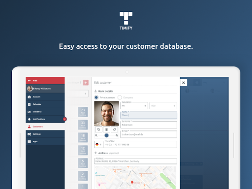 TIMIFY Tablet Screen 3