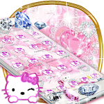 Cover Image of Download Kitten pink diamonds sweet princess theme 1.1.13 APK
