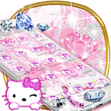 Kitten pink diamonds sweet princess theme icon
