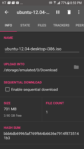 bTorrent Screen 2