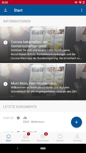 Android application MeinSBV - mein Zuhause screenshort