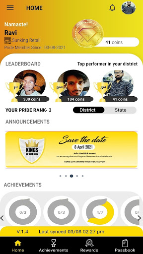 Android application Pride App screenshort