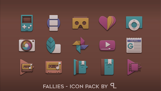 Pacote de ícones de Fallies - captura de tela do chocolate