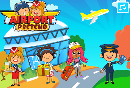 私のふり空港-子供の旅行の町のゲーム