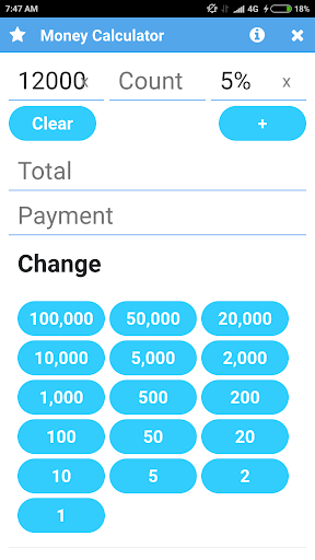 Money Calculator: Shopping and Screen 3