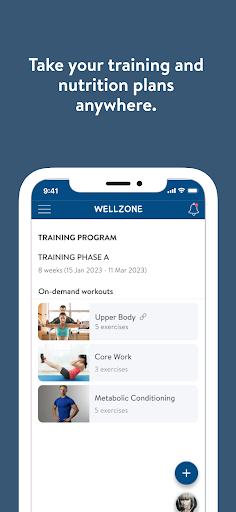 Wellzone App Screen 2