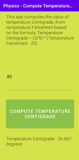 Physics - Compute Temp. C Screen 2