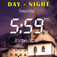 Day & Night Digital Clock live wallpaper