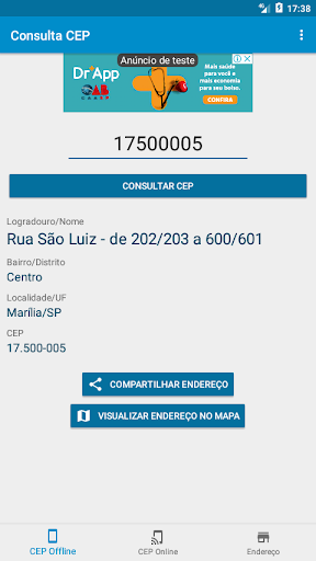 Busca CEP Screen 2