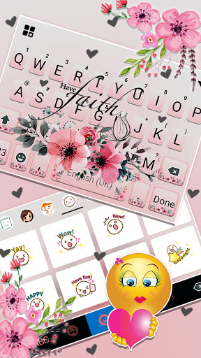 Faith Blossom Keyboard Backgro Screen 3