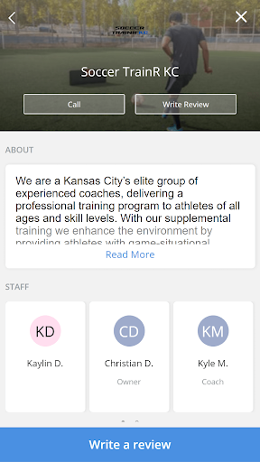 Android application Soccer TrainR KC screenshort