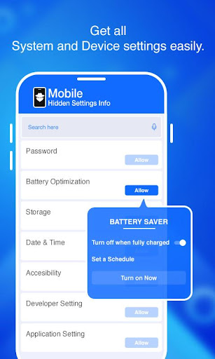 Mobile Hidden Settings Info Screen 3