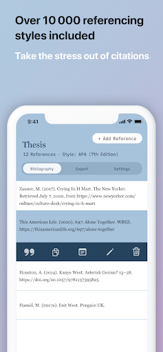 Citationsy - References, Citat Screen 2