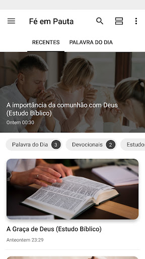 Android application Fé em Pauta screenshort