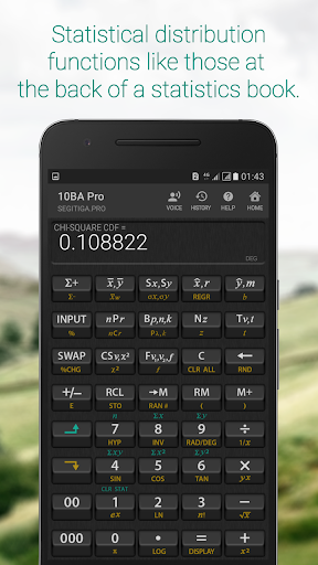 Screenshot of 10BA Pro Financial Calculator