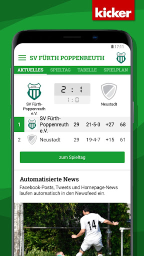 Android application SV Fürth Poppenreuth screenshort