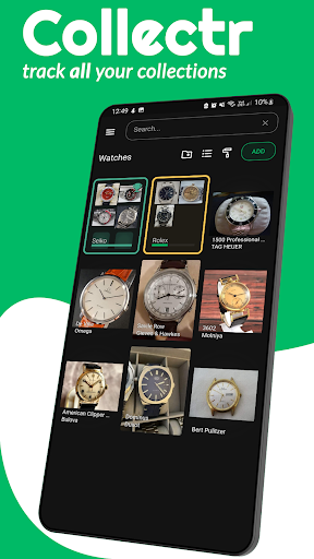 Android application Collectr screenshort