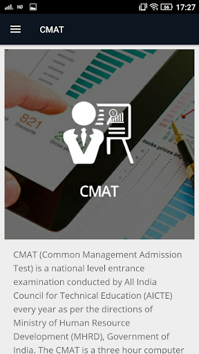 Android application CMAT 2023 screenshort