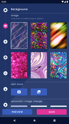 Android application HD Clock Beautiful Wallpaper screenshort