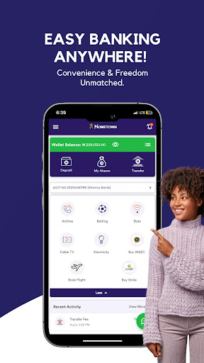 Android application Hometown - Banking Solution screenshort