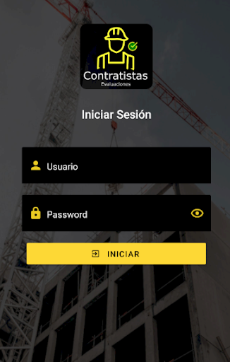 Android application Evaluación a Contratistas screenshort