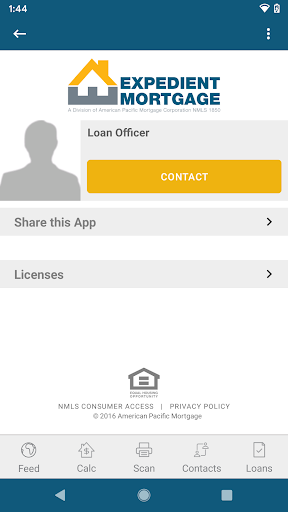 Android application Expedient Mortgage screenshort